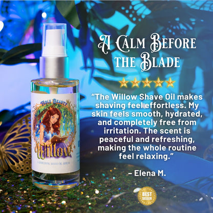 Willow - Shave Oil Serum - Woodland Lavender, Grounding Vetiver, Soft Pears
