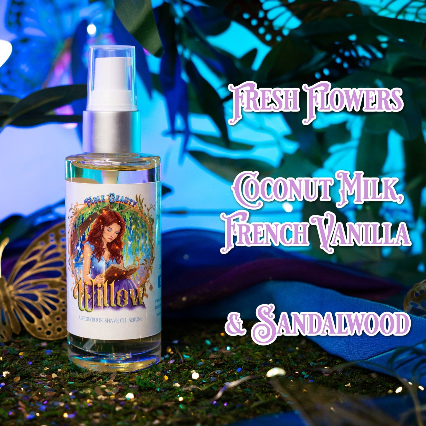 Willow - Shave Oil Serum - Woodland Lavender, Grounding Vetiver, Soft Pears