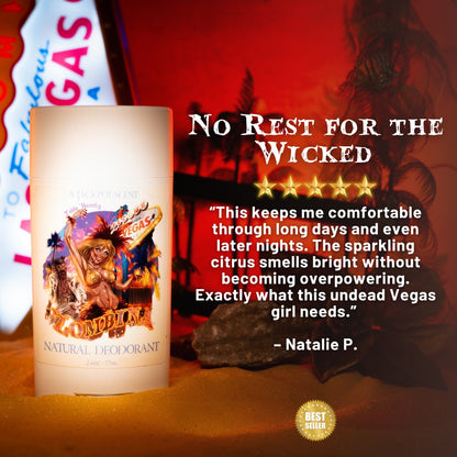 Zombina - Natural Deodorant - Sparkling Citrus Rind, Playful Tangerine, Rich Vanilla Liqueur