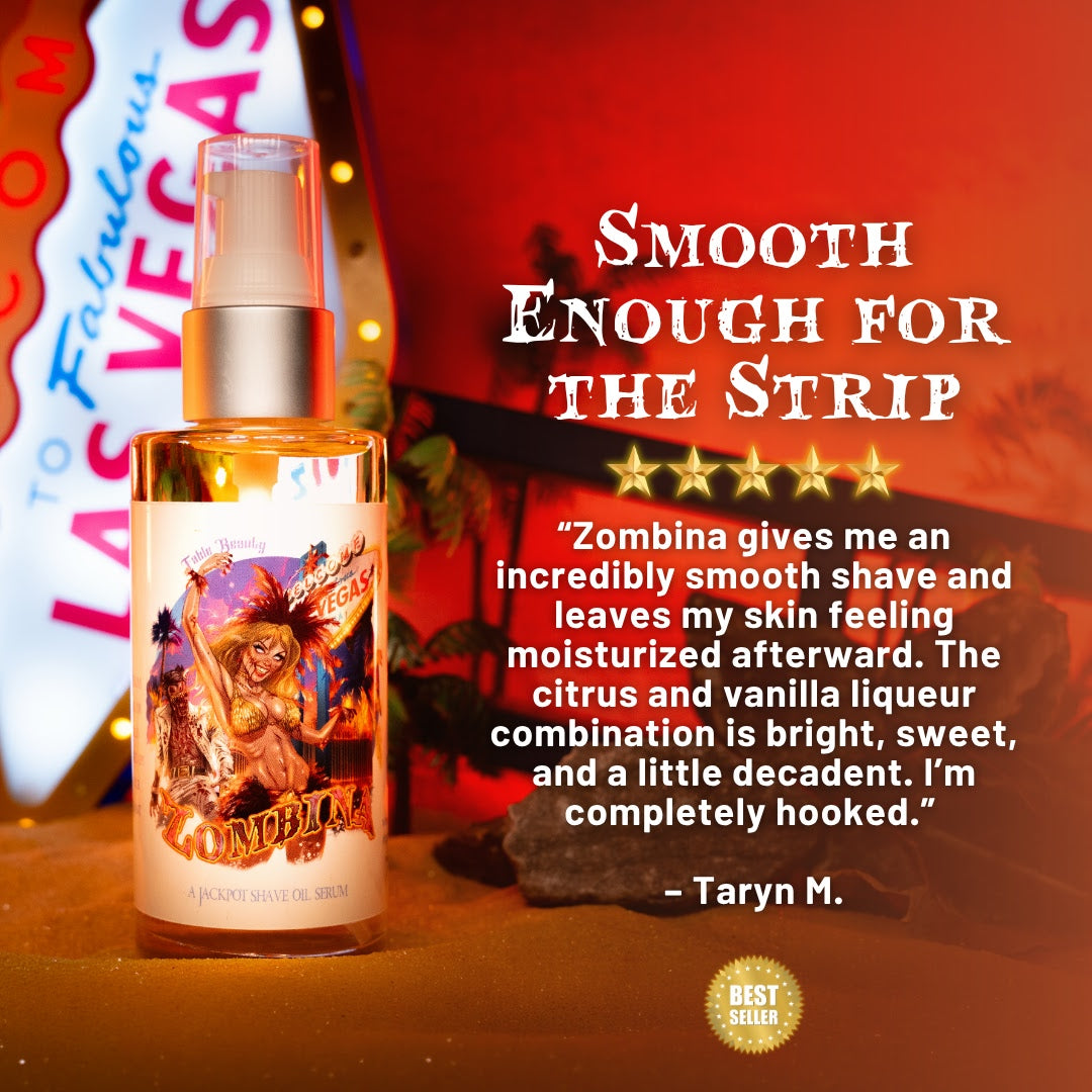 Zombina - Shave Oil Serum - Sparkling Citrus Rind, Playful Tangerine, Rich Vanilla Liqueur