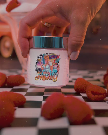Malt Shop Molly - Body Frosting - Vanilla Bean Ice Cream, Raspberry Swirl, Sweet Whipped Cream