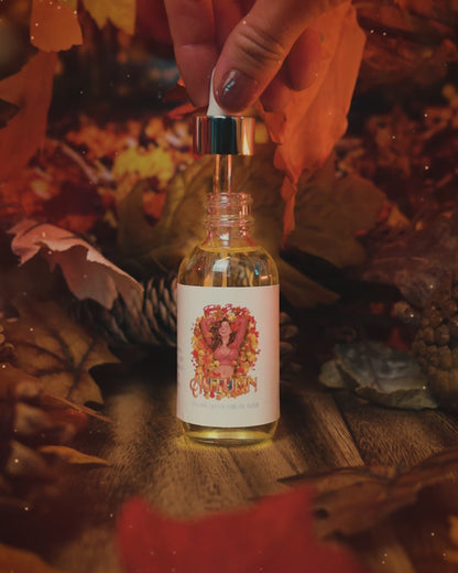 Autumn - Hair Oil Elixir - Cinnamon Apples, Fallen Leaves, Orange Peel