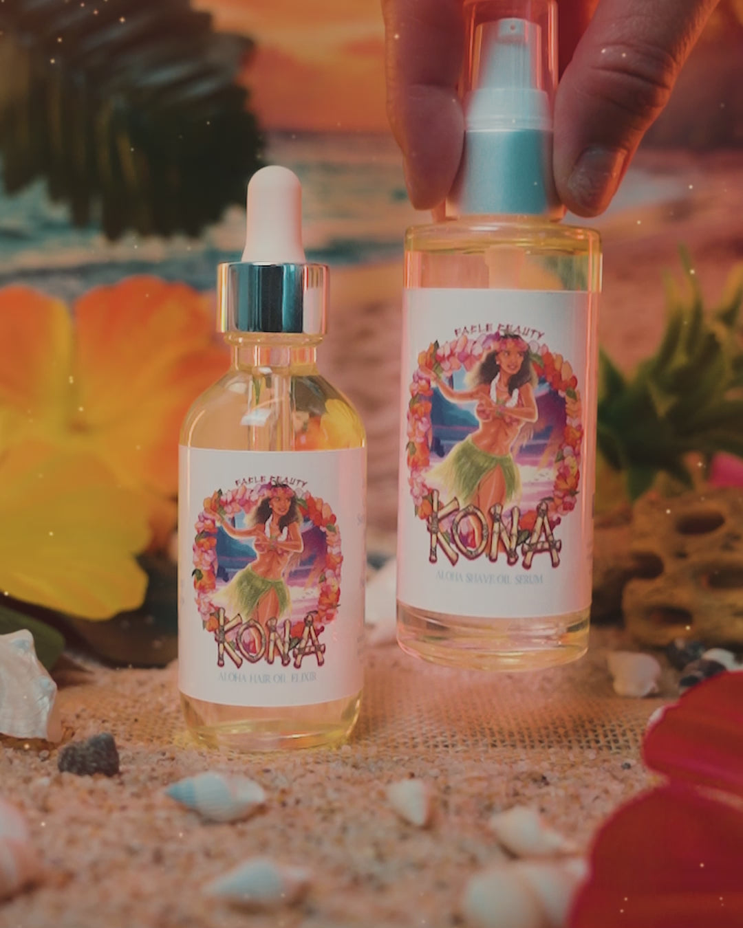 Kona - Razor and Radiance Duo - Sun-Kissed Coffee Beans, Bamboo
