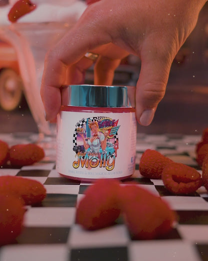 Malt Shop Molly - Magical Sugar Scrub - Vanilla Bean Ice Cream, Raspberry Swirl, Sweet Whipped Cream