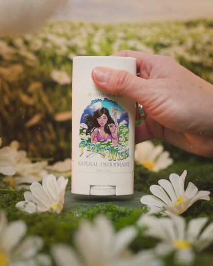 Petal Wish - Natural Deodorant - Sprouted Daisies, Airy Clean Cotton, Fresh Fields