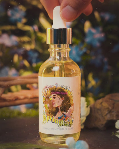 Springling - Hair Oil Elixir - Pear Juice, Ethereal Blossoms, Vanilla Whisper