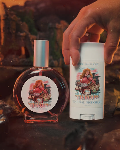 The Heroine - Fragrance & Function Duo - Golden Vanilla Peach, Smoky Leather, Cashmere Musk